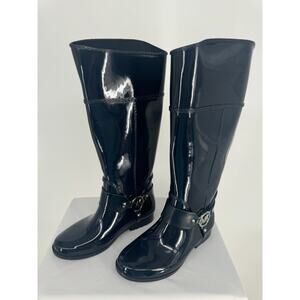Michael Kors Fulton Harness Rain Boots City Cabin Fall Spring Chic Women Size 6